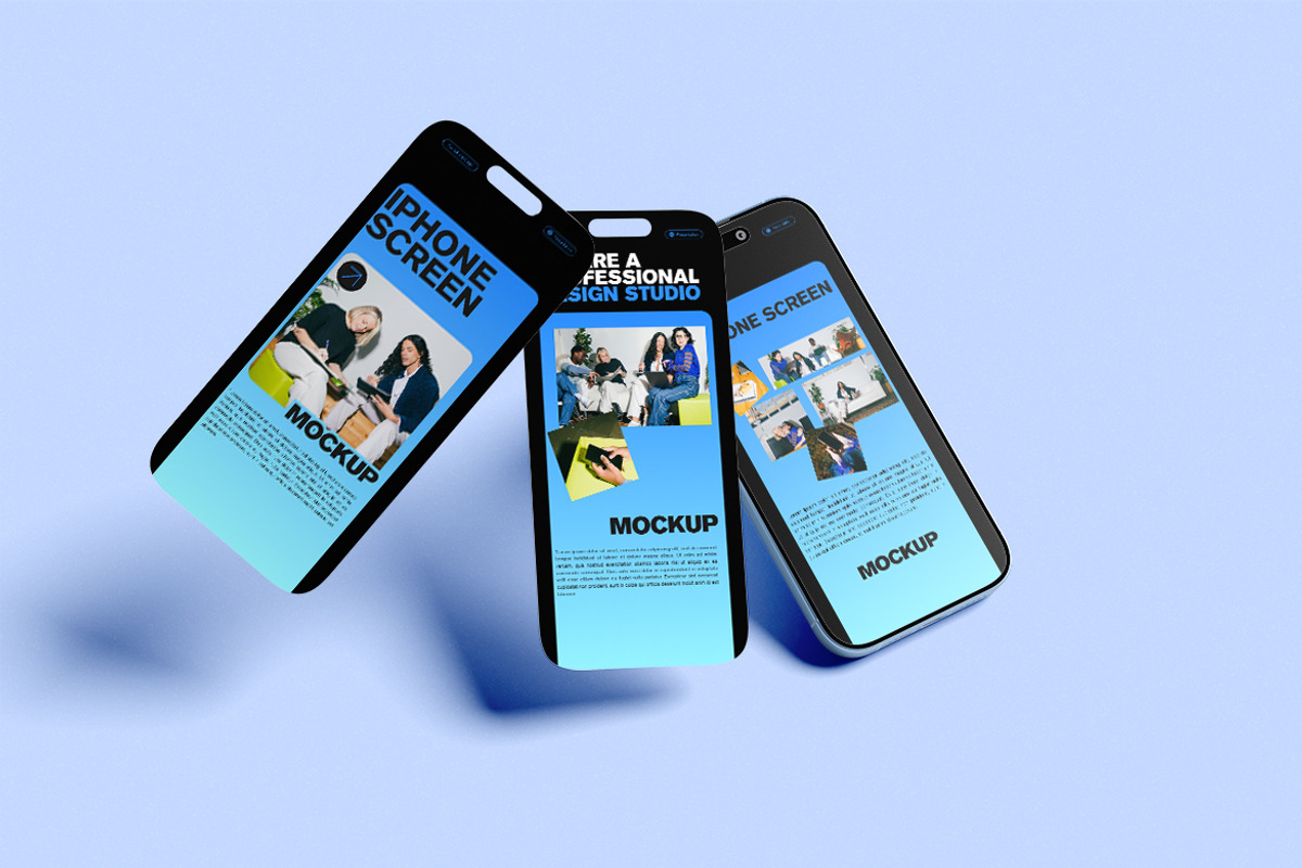 iPhone Screen Mockup, an iPhone Mockup by HanaSaka_Studio (Photo 3 of 5)