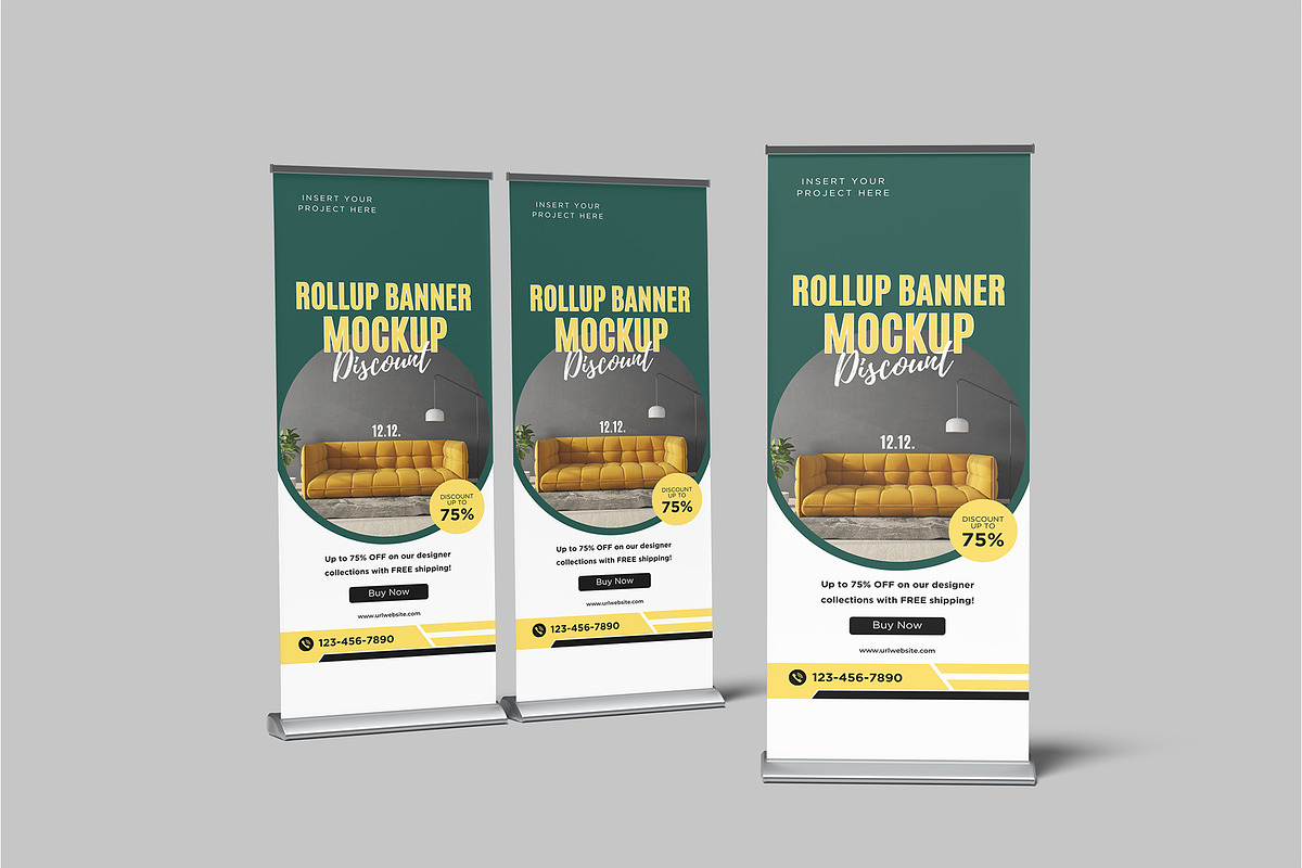Rollup Banner Mockup, a Print Template by lamorastudio (Photo 3 of 9)