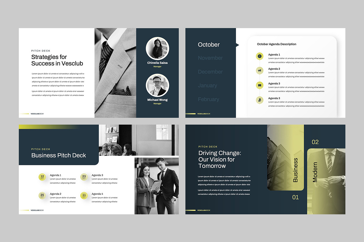 VESCLUB Business Pitchdeck PPT, a Presentation Template by rgbryand (Photo 6 of 9)