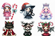 Cute Gothic Christmas Character, an Illustration by Craft Nest (Thumbnail 3 of 6)