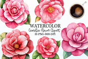Camellia Flower Bloom Clipart, an Illustration by Rose Art (Thumbnail 1 of 6)