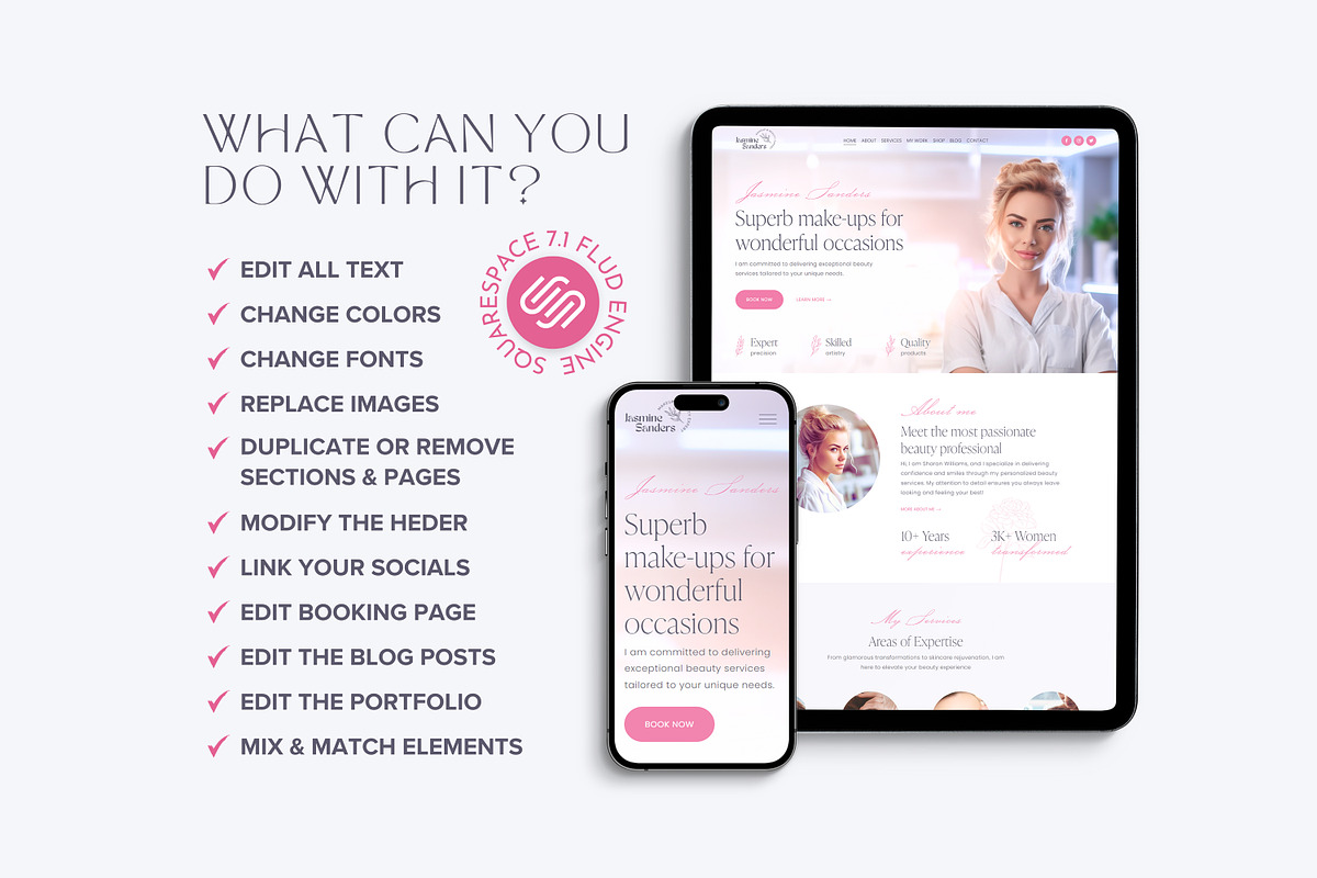 Esthetician Squarespace Template preview 7