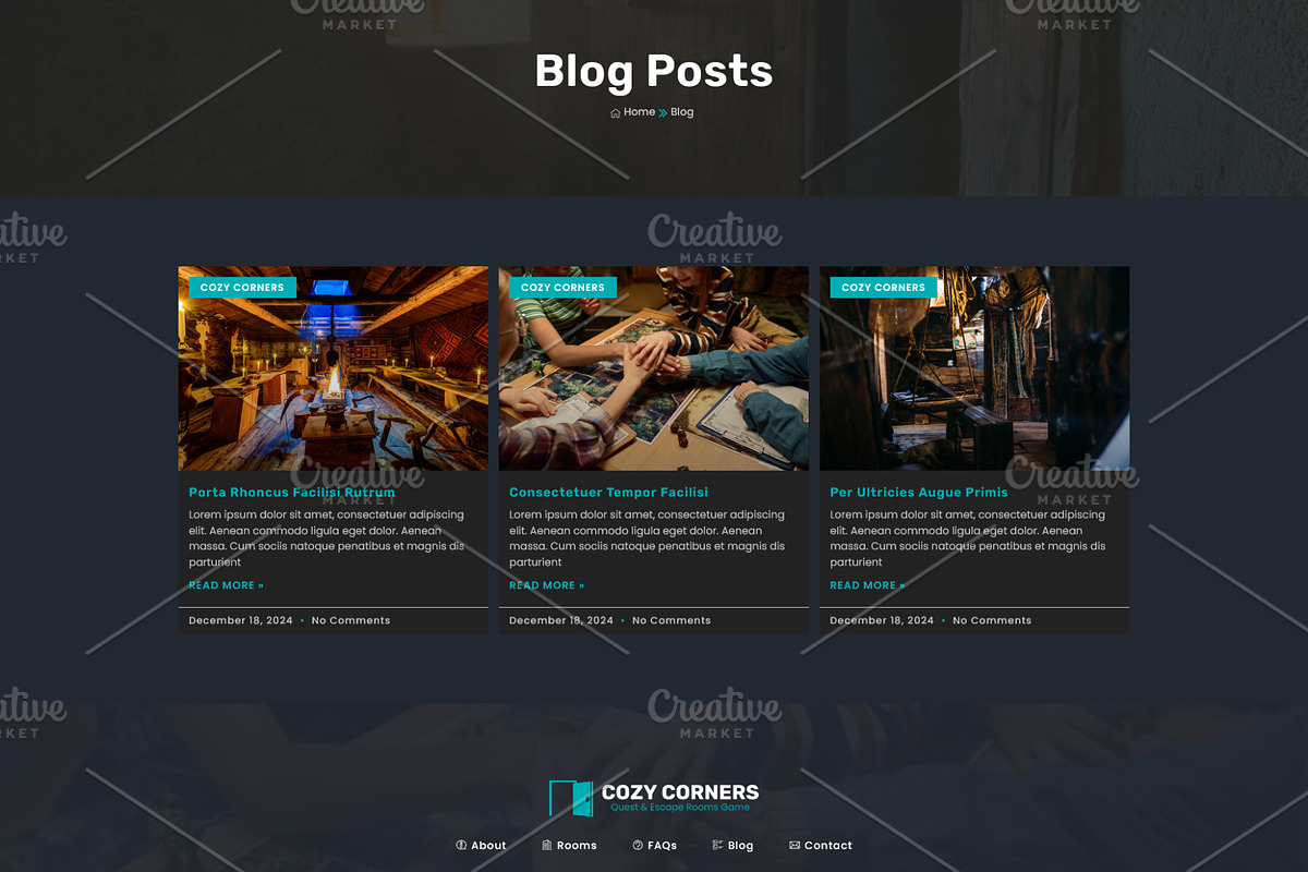 Escape Rooms & Quest Game Template, a WordPress Template by HasnainDEV (Photo 6 of 8)