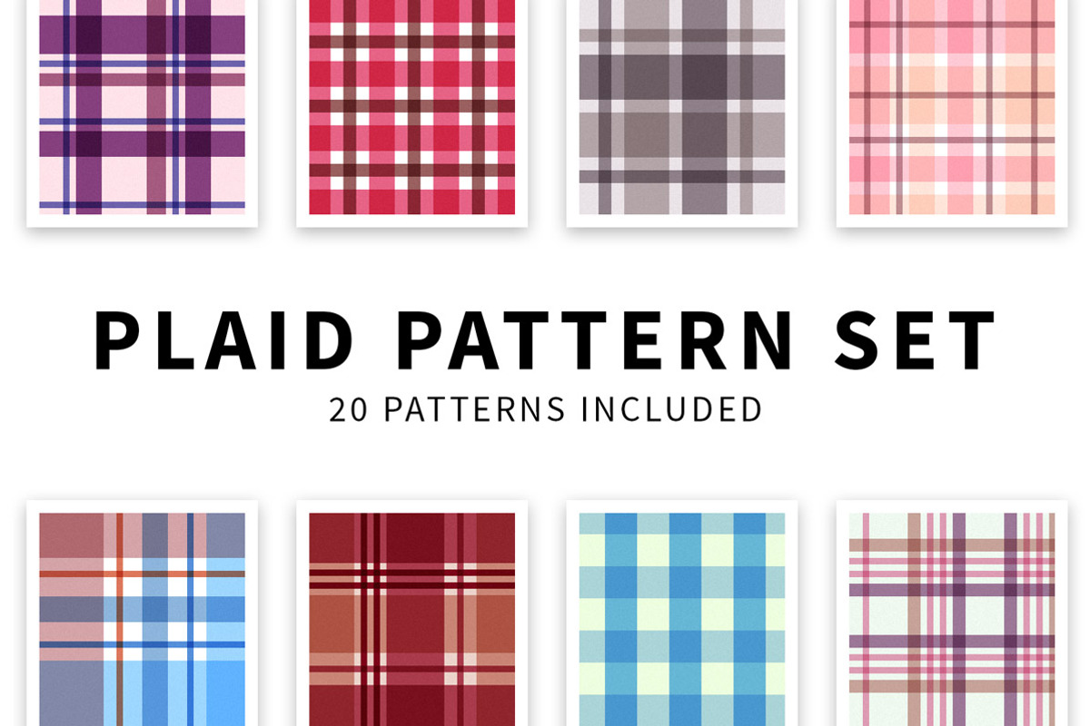 Plaid pattern set, a Pattern Graphic by Hellgram (Photo 1 of 5)