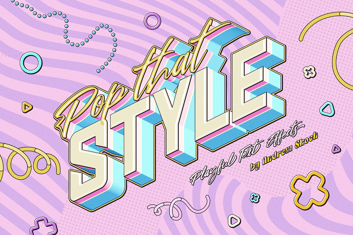 Playful Text Effects, a Layer Style Add-On by Andrew Skoch Design (Photo 6 of 9)