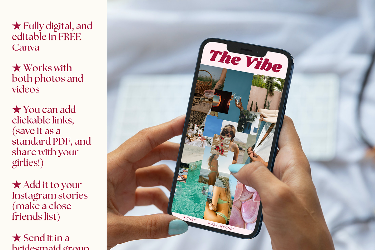 Bachelorette Planner Canva Template, an Invitation Template by Story Native (Photo 3 of 8)
