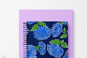 Blue And Green Floral Pattern