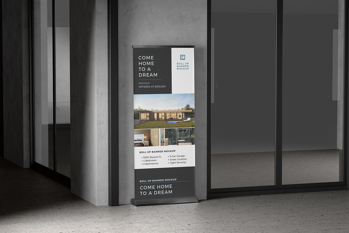 ROLL UP BANNER MOCKUP, an Advertising Mockup by safrizalstudio (Photo 2 of 4)