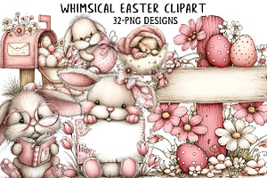 Whimsical Easter Clipart, an Illustration by Daily.Designs