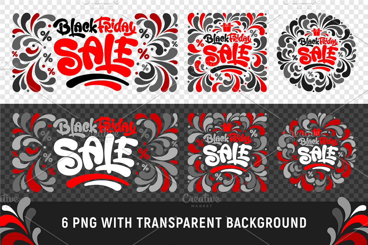 Black Friday Sale Lettering Set, a Seasonal Illustration by Vector beauty (Photo 4 of 5)