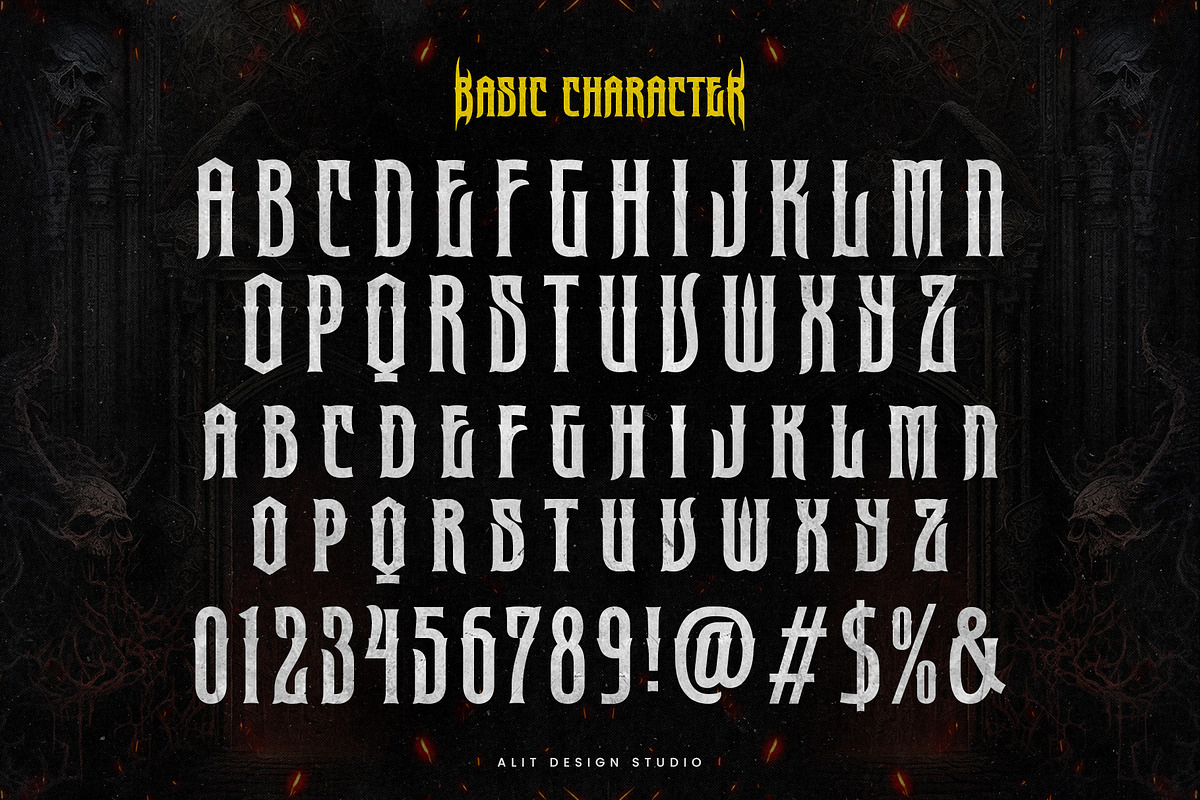 Megaroom typeface, a Blackletter Font by alit design (Photo 4 of 20)