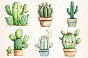 Cactus Doodle Sublimation Clipart, an Illustration by Dream Creation (Thumbnail 5 of 6)