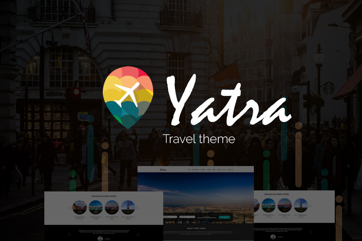 Yatra-Travel Booking Wordpress Theme, a WordPress Template by WebNesters 