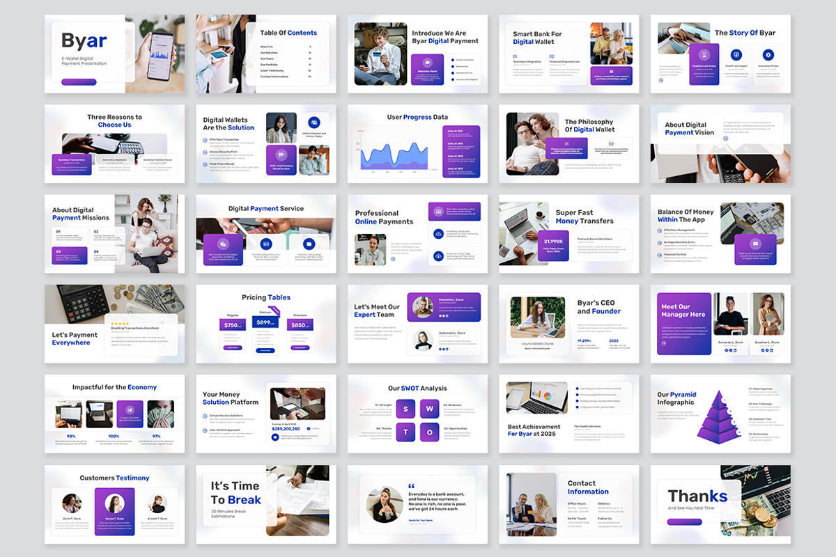 Byar E-Wallet Digital Payment PPT, a Presentation Template by kerismaker (Photo 10 of 10)