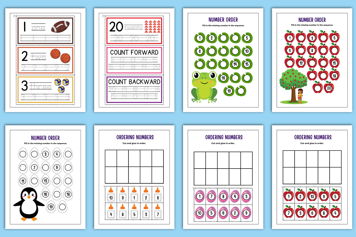 Kindergarten Numbers Workbook Canva
