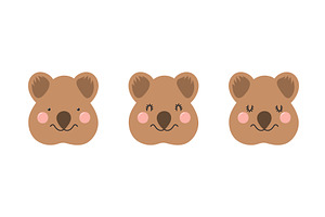 Cute little quokka face illustration, an Animal Illustration by sceptical cactus