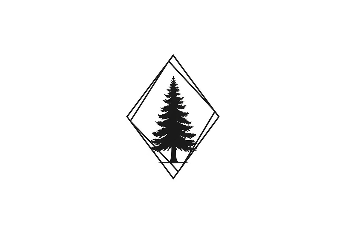 Geometric Pine Tree Emblem Bundle, an Illustration by Creativeshirt (Photo 6 of 31)