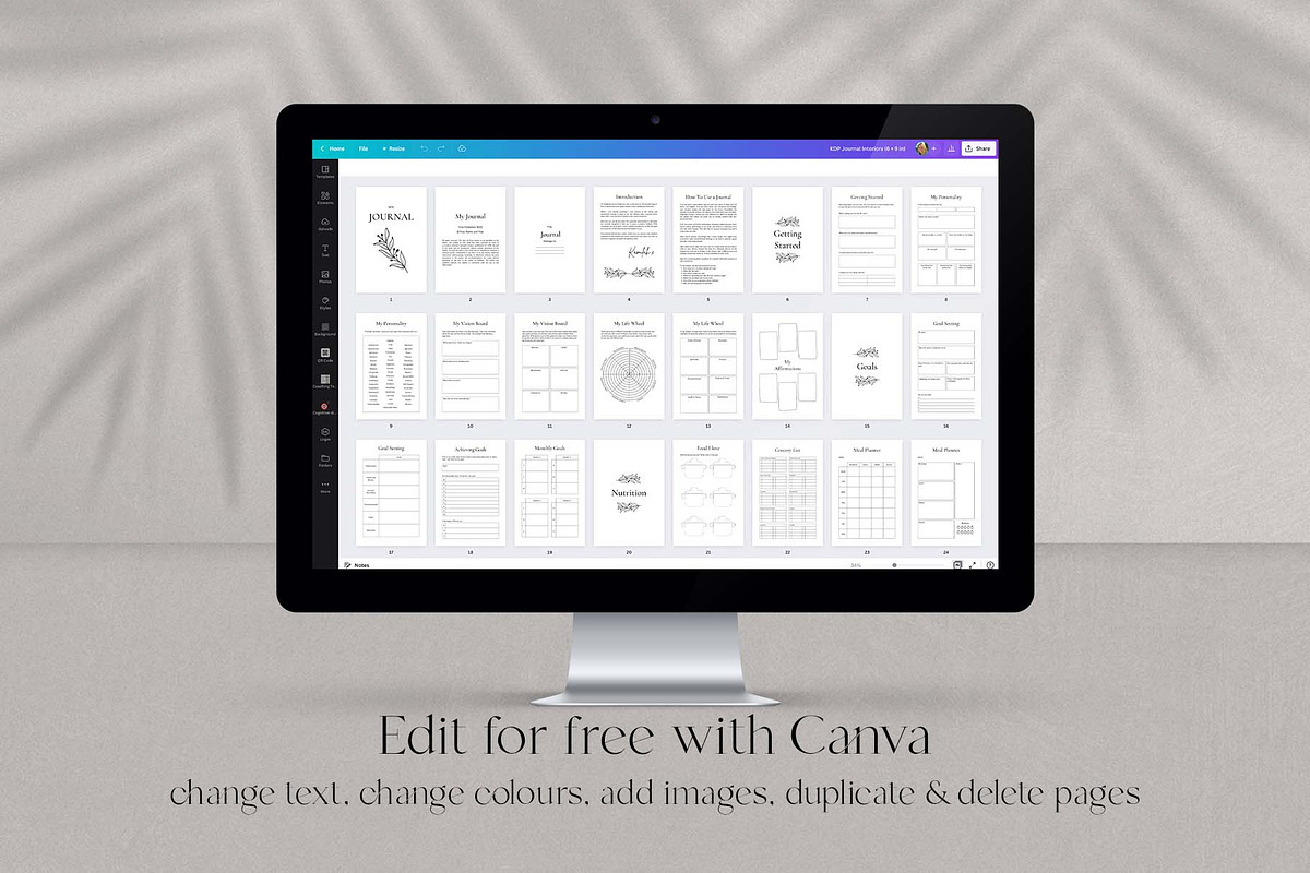 KDP Interior Canva Templates: Journal