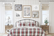 CHRISTMAS BEDROOM Wall&Frame Mockups, a Poster Template by MyHomeMockups (Thumbnail 5 of 9)