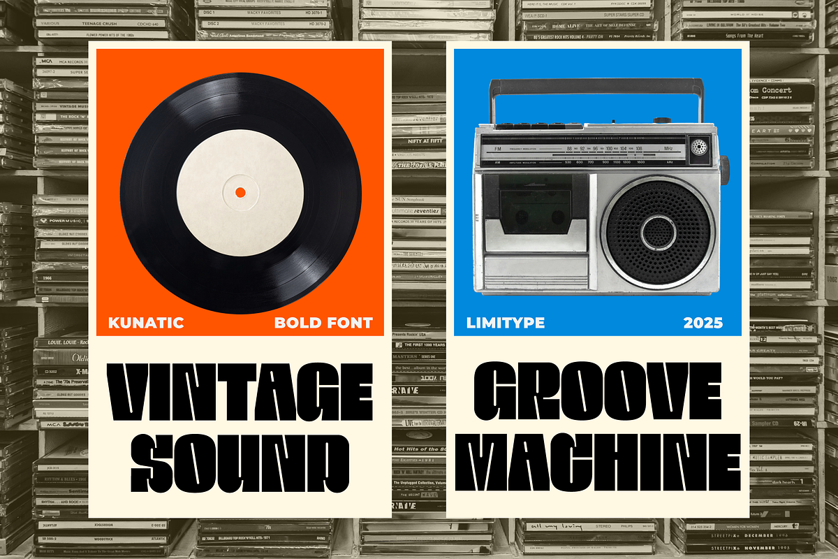 Kunatic - Retro Bold Font, a Sans Serif Font by limitype (Photo 2 of 13)
