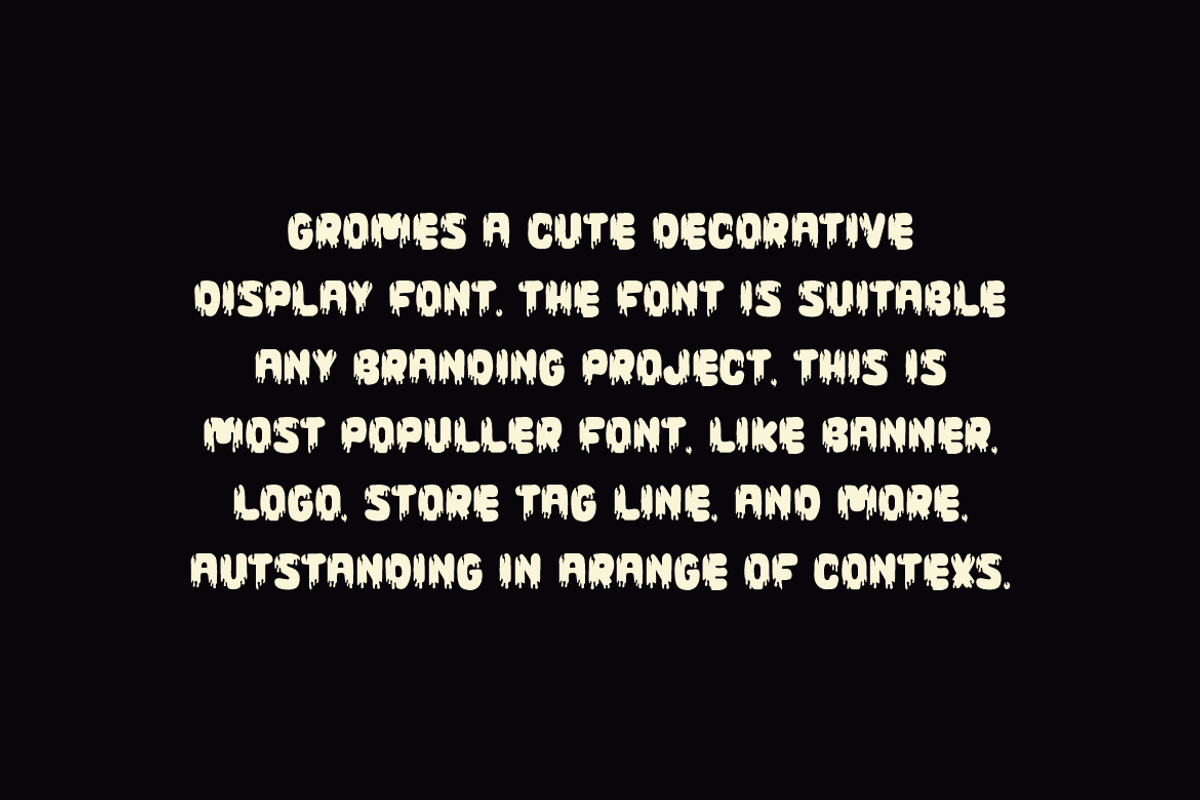Gromes - Halloween & Horror Font, a Sans Serif Font by Iqsiart Studio (Photo 3 of 7)