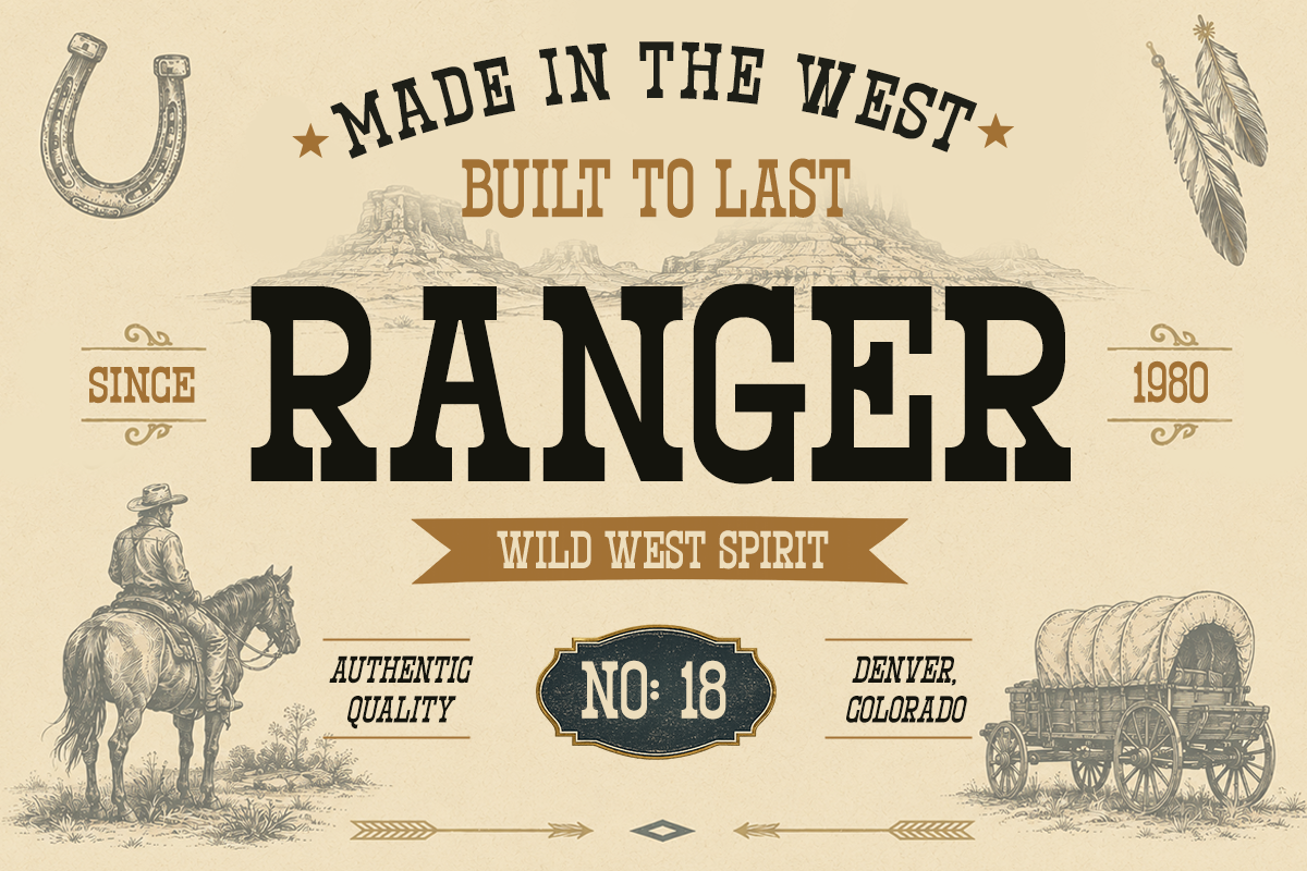 Western Vintage - Slab Serif Font, a Slab Serif Font by Font Liner (Photo 8 of 10)