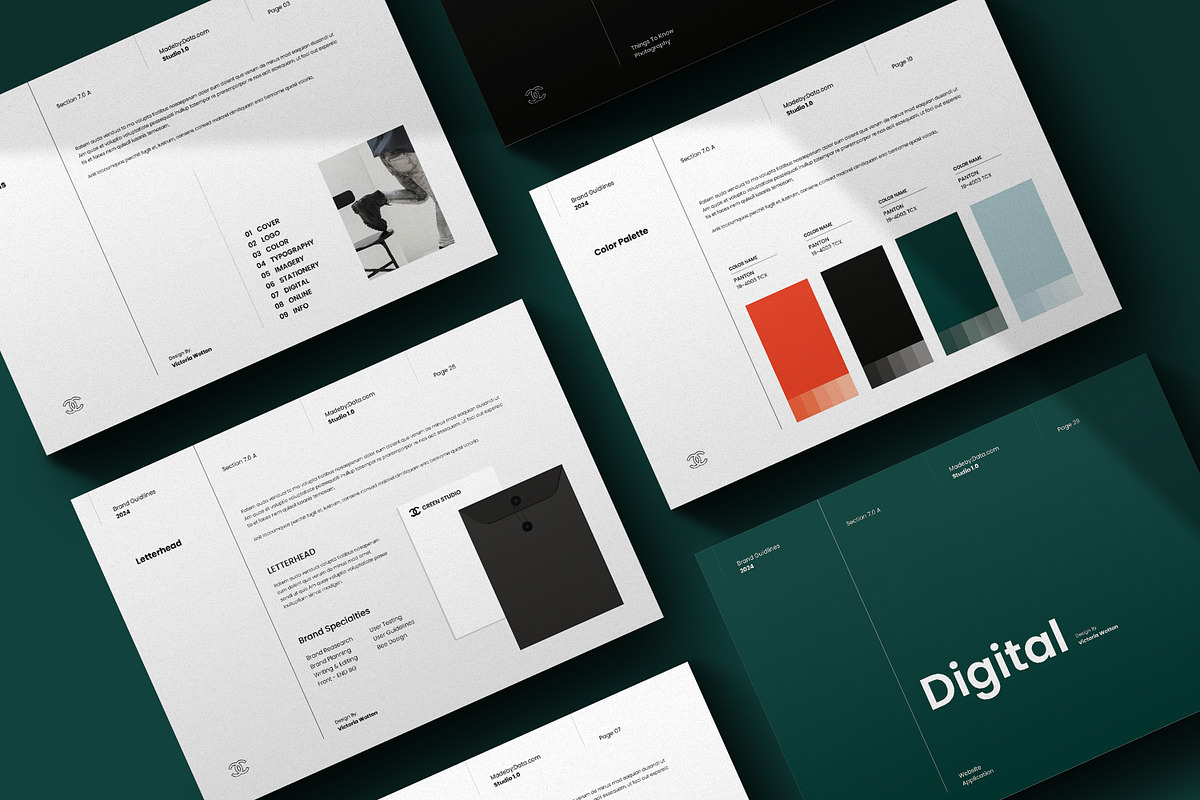 Brand Guideline Templates - CANVA, a Templates & Theme by creathrivestudio (Photo 9 of 13)