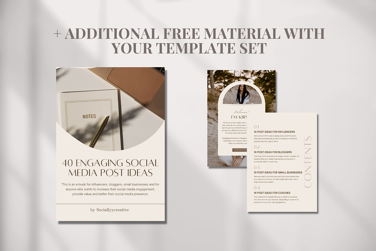 700 Beige Instagram Templates, a Templates & Theme by SociallyyCreative (Photo 8 of 9)