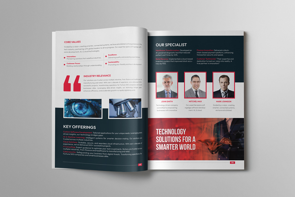 Technology Brochure Catalog Template, a Brochure Template by VectStock (Photo 3 of 7)