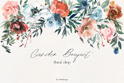 Garden Bouquet Watercolour Florals, a Decorative Illustration by whiteheartdesign (Thumbnail 4 of 7)