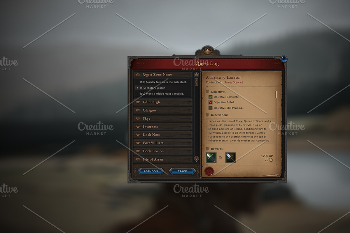 Mercenary - RPG User Interface, a Graphic by Kodiak Graphics (Photo 6 of 14)