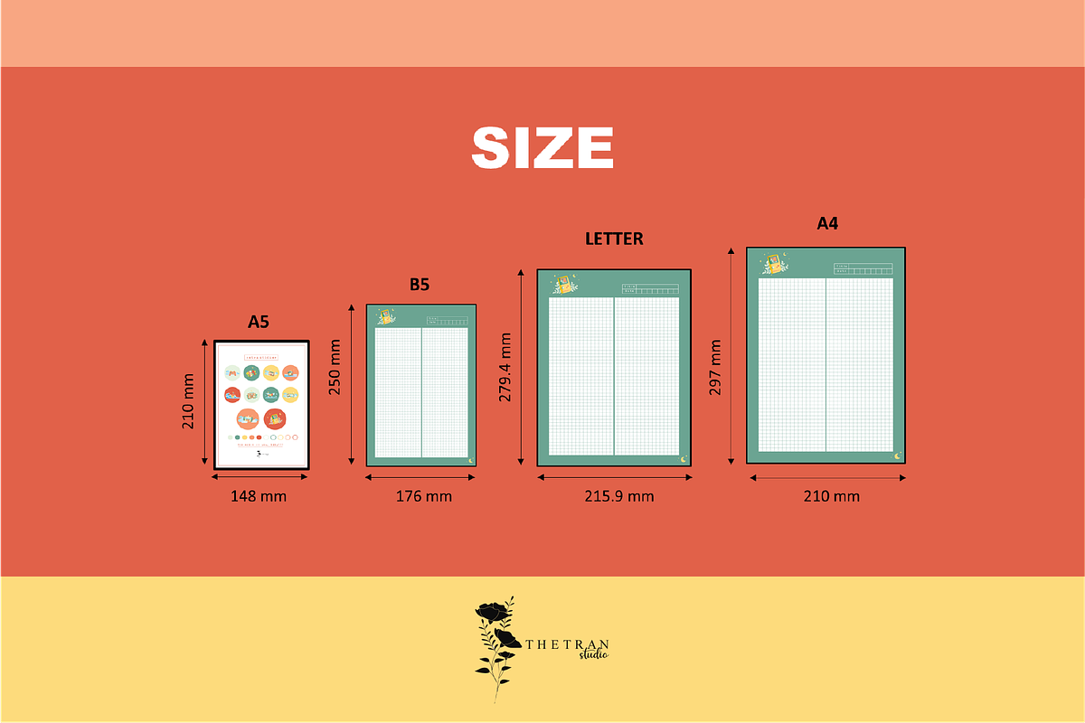 Retro Notepad | Digital Product, a Stationery Template by The Tran Studio (Photo 2 of 4)