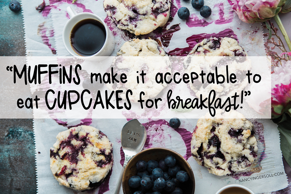 Blueberry Muffin hand drawn font duo, a Sans Serif Font by Nancy Ingersoll (Photo 6 of 6)