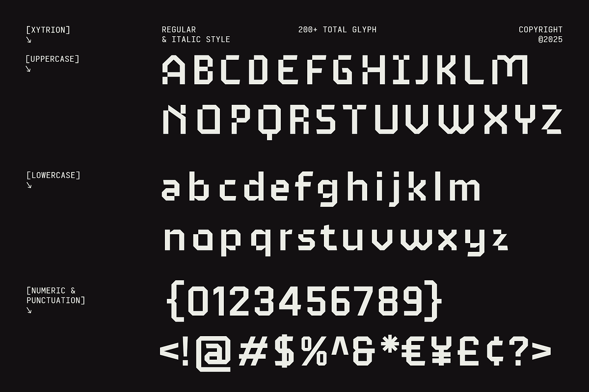 Xytrion - Modular Futuristic Sci-Fi, a Font by Indotype Foundry (Photo 3 of 10)
