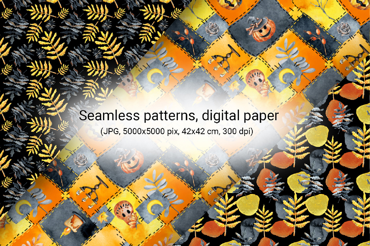 Happy Halloween digital paper set, a Pattern Graphic by Artmanata (Photo 7 of 10)