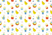 Happy Easter vector set with bunny, a Decorative Illustration by Barkova Nadya (Thumbnail 5 of 6)