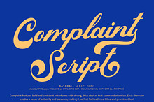 Complaint Bold Script Font