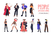 People in devil costumes with horns, a Person Illustration by Good Studio (Thumbnail 1 of 5)