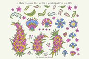 Vintage Jacobean Chintz Patterns, a Pattern Graphic by Rose Design (Thumbnail 5 of 8)