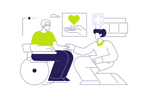 Palliative medicine abstract concept, a Healthcare Illustration by Visual Generation