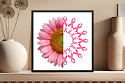 Pink Sunflower and Ribbons PNG, an Illustration by Black Bird Studio (Thumbnail 4 of 4)