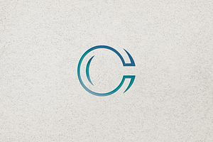 Geometric Minimalist Letter C Logo