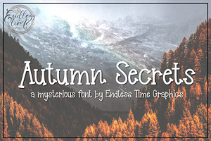 Autumn Secrets - A Mysterious Serif, a Slab Serif Font by Endless Time Graphics