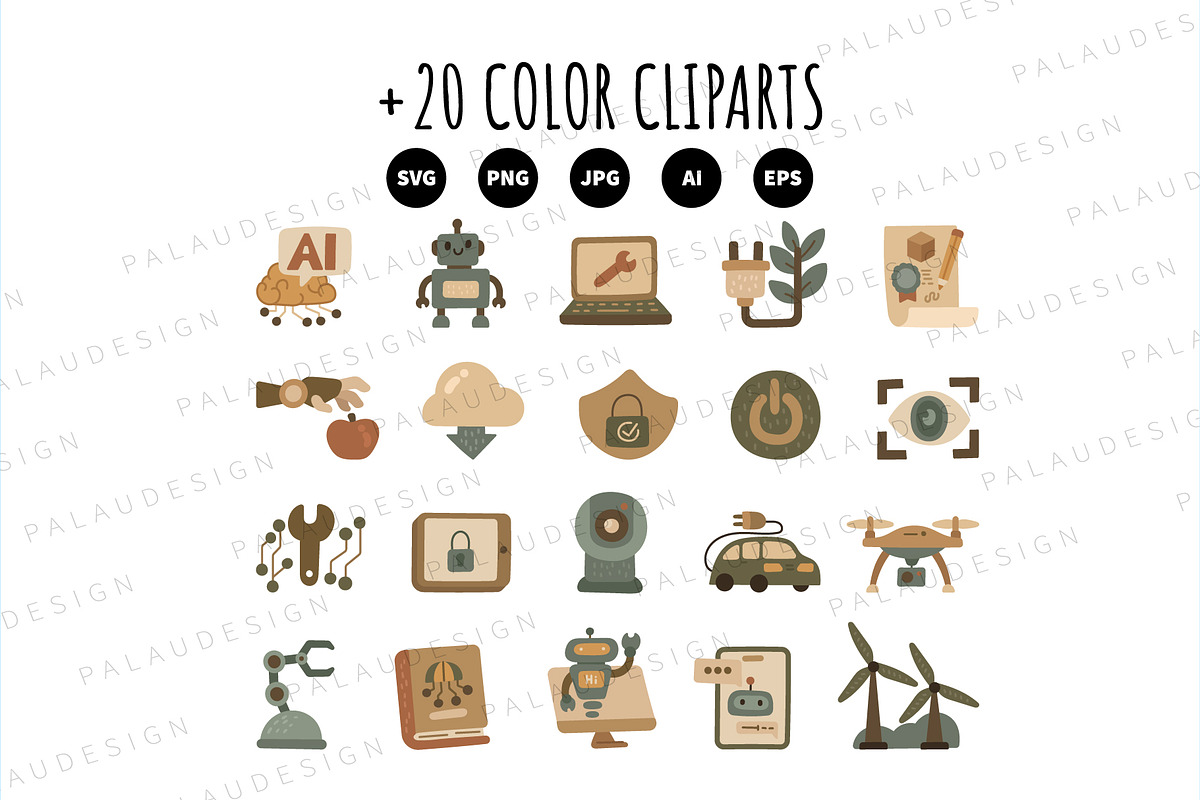 Technology Education Clipart Set, an Education Illustration by Palau (Photo 8 of 10)