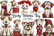 Quirky valentines dogs clipart, an Illustration by CreationArt (Thumbnail 1 of 6)