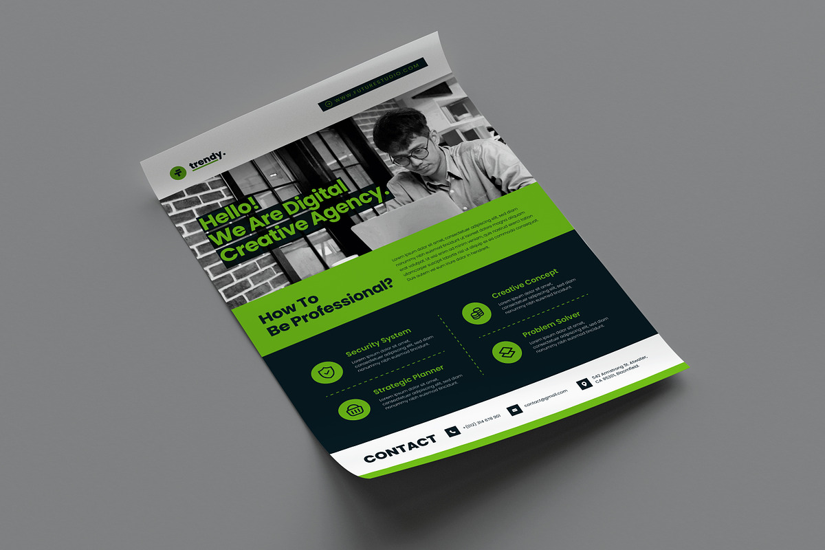 Digital Agency Corporate Flyer, a Flyer Template by FlyeredTemplate (Photo 2 of 4)