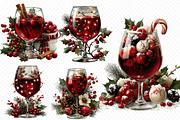 Christmas Wine Glass Clipart, an Illustration by cherrydesign (Thumbnail 2 of 3)