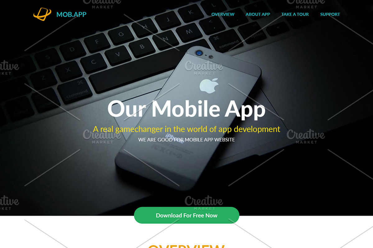 MobApp - App Landing Page Template, an App Template by DesignMarket