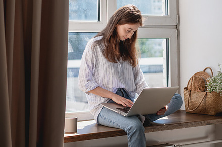 Working from home, a Person Photo by Olezzo