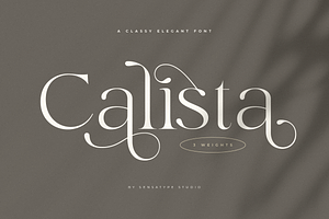 Calista - Classy Elegant Font, a Serif Font by Sensatype